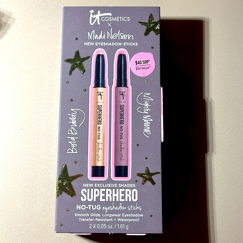 IT Cosmetics x Madi Nelson 2 pc. Superhero No-Tug Eyeshadow Sticks Set